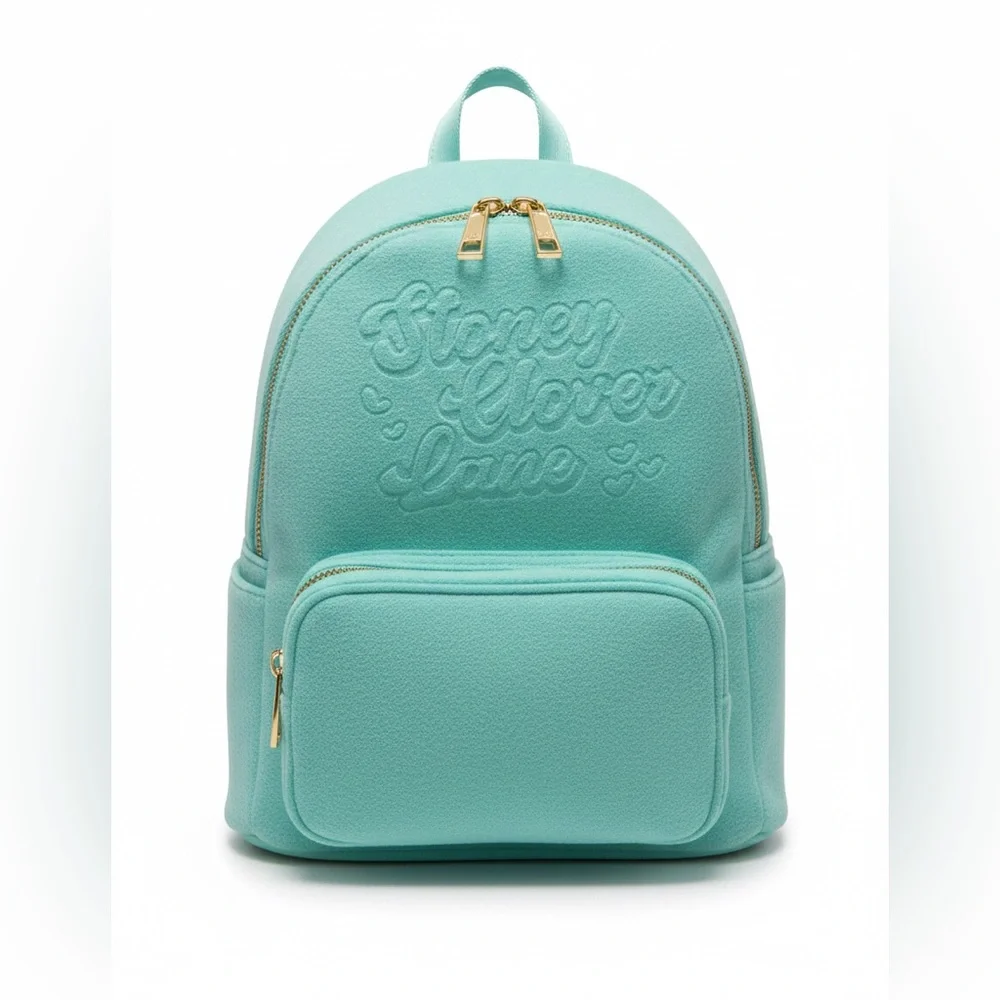Stoney Clover Lane x Target Mint Terry Cloth Embossed Backpack NWT