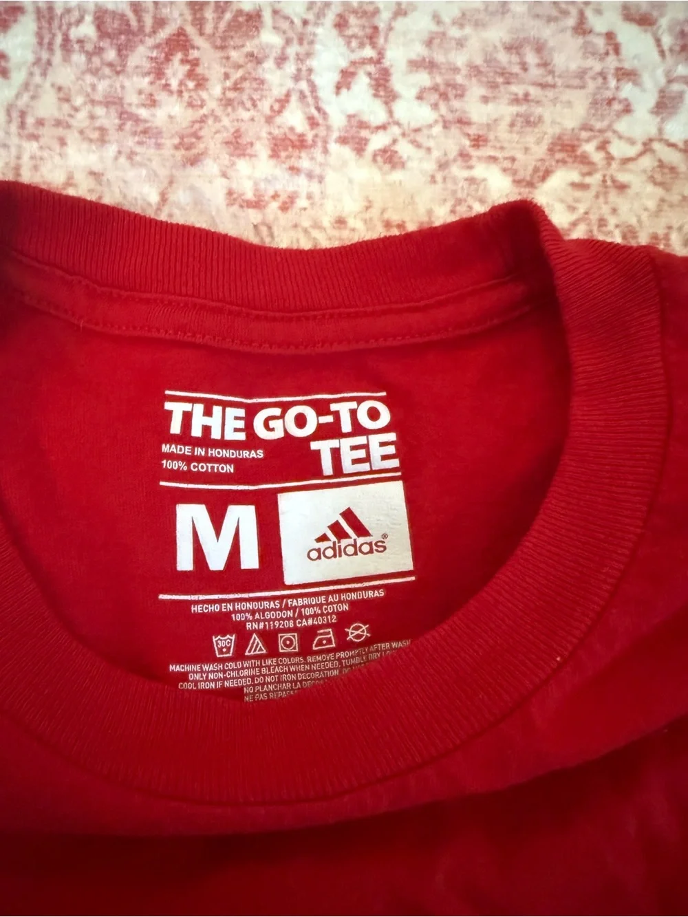 adidas tee ribbed logo