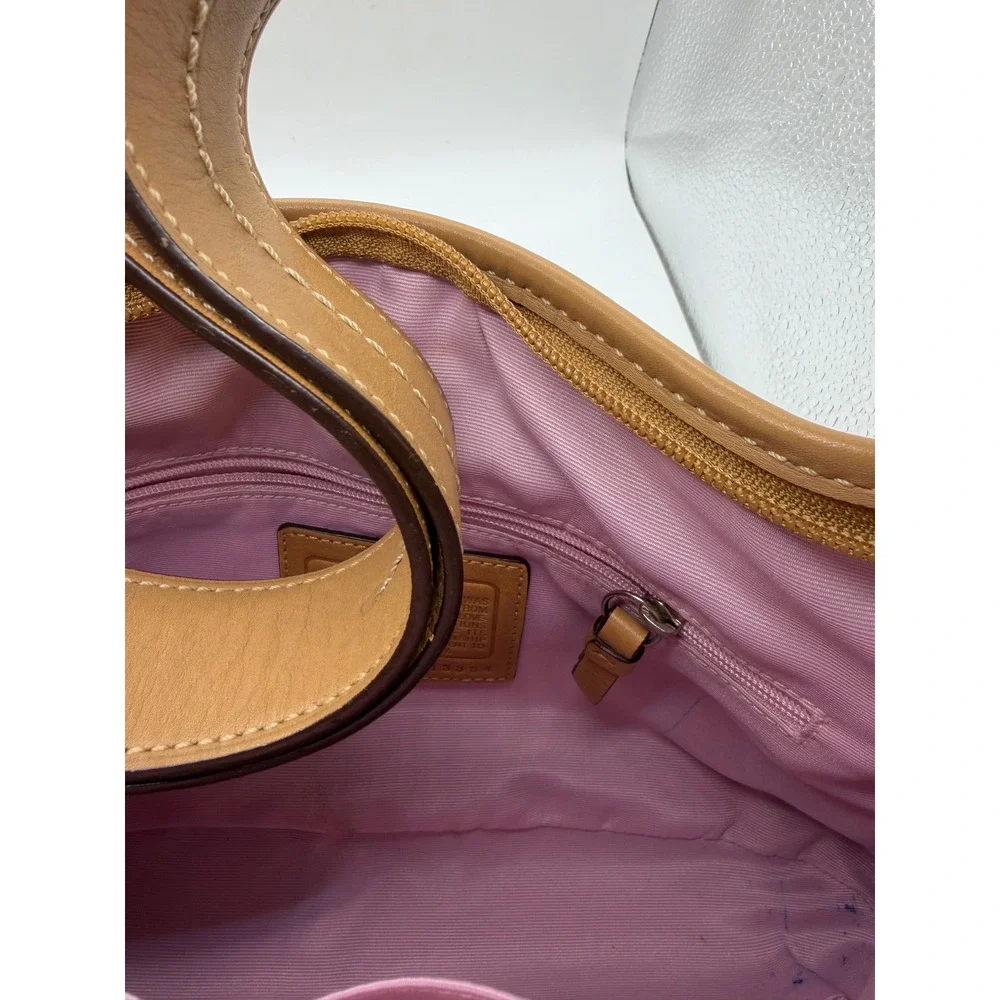 Coach‎ Ergo Tan Leather Hobo Bag Shoulder Purse F13354 Lilac Lining