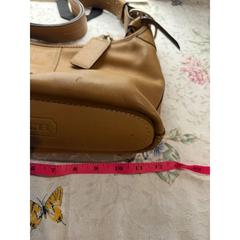 Coach‎ Ergo Tan Leather Hobo Bag Shoulder Purse F13354 Lilac Lining