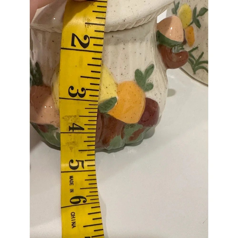 Vintage Ceramic Mushroom Sugar Bowl and Napkin Holder Set Retro Kitchen Decor‎
