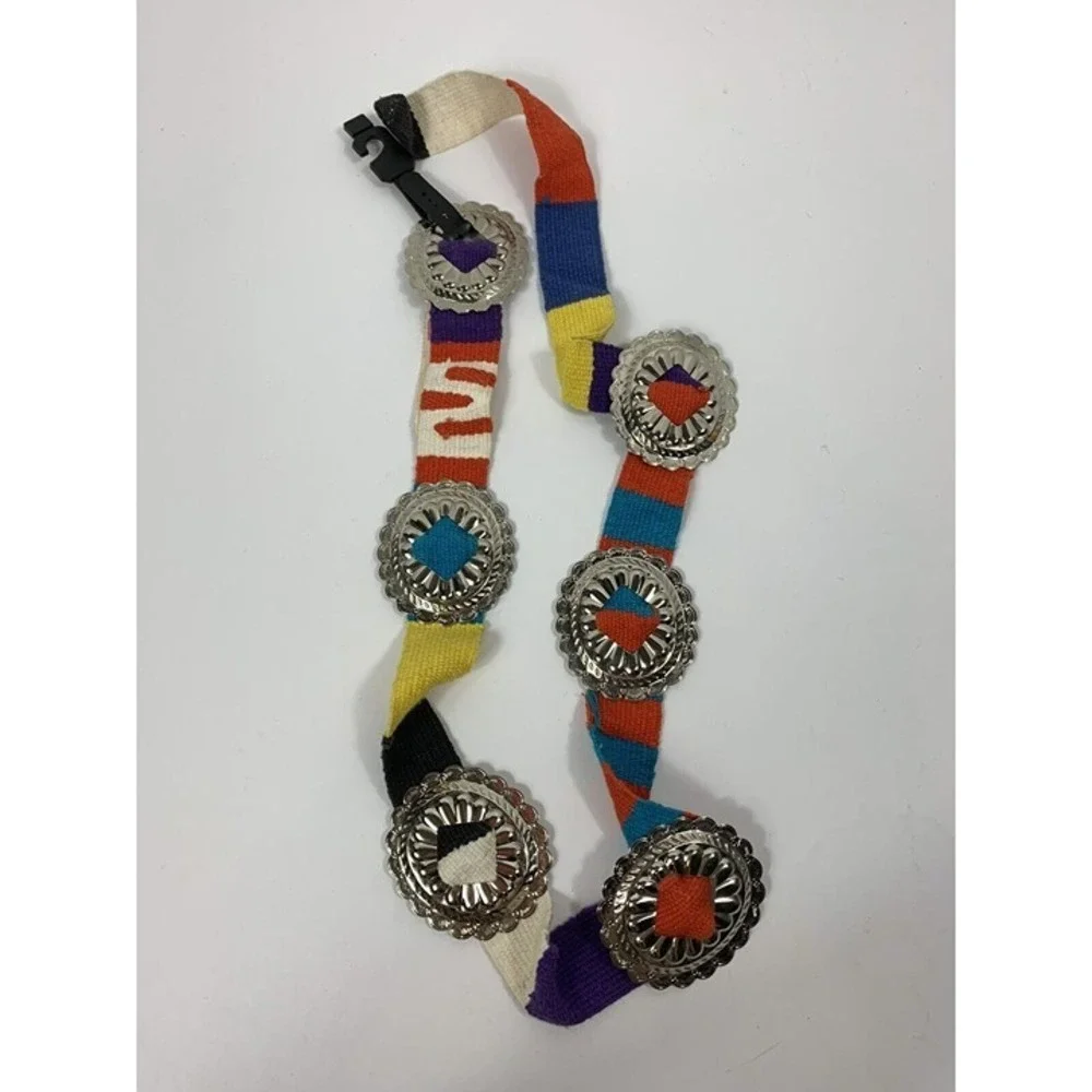Dillard's Vintage ‎ Boho Multicolor With Silver Belt One Size 45