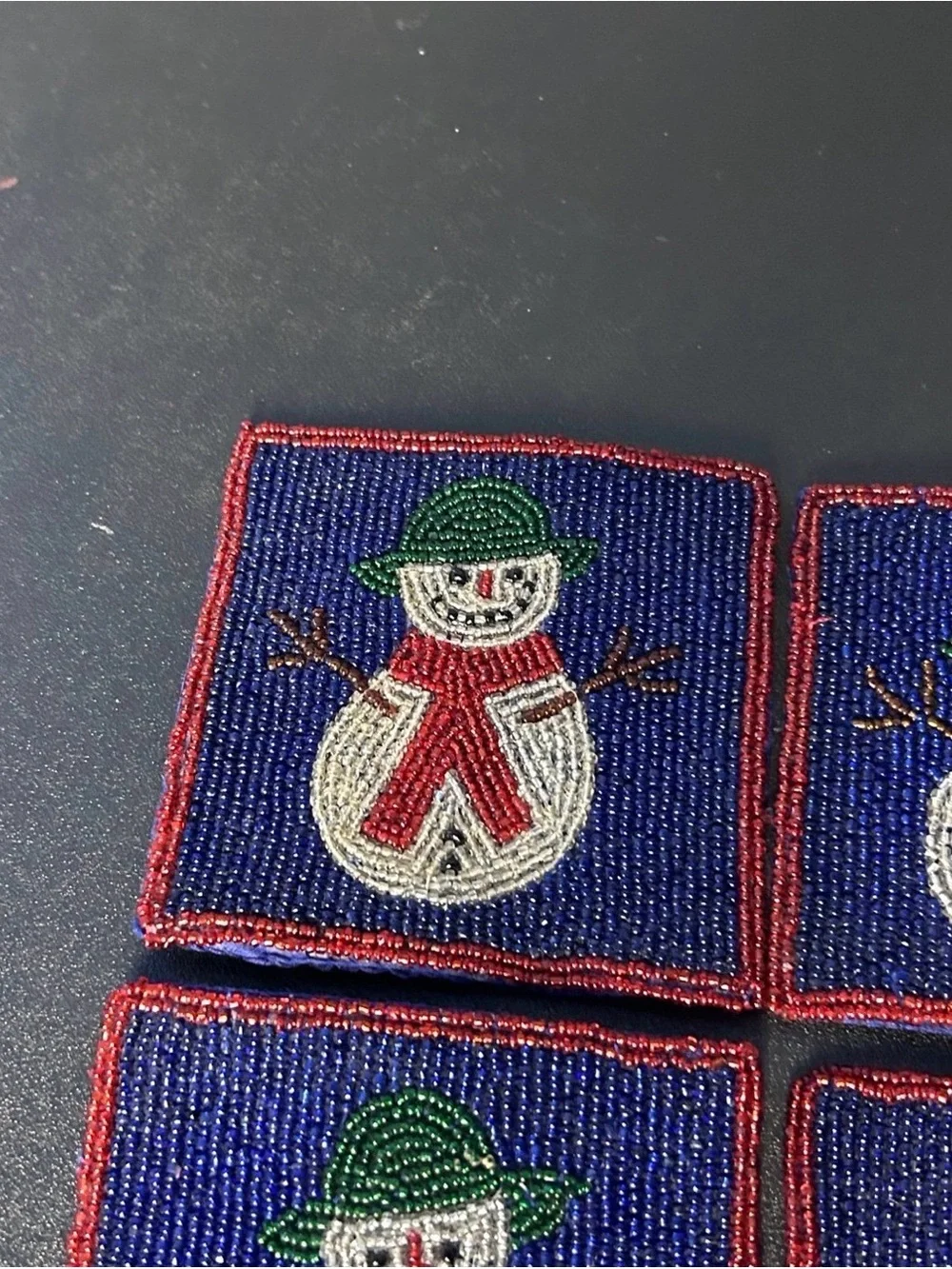 Crate&Barrel beaded snowman
