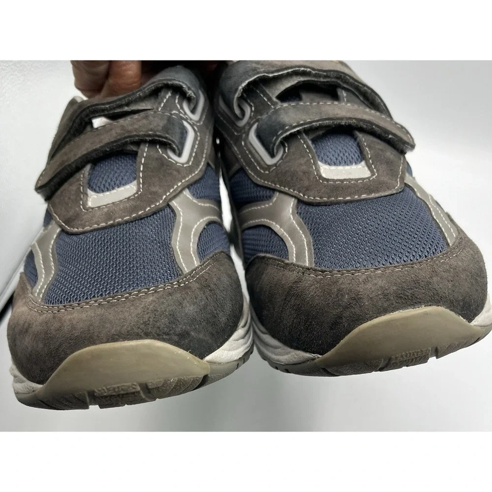 SAS JV Mesh Sneakers Mens‎ 11 Blue Gray Suede Comfort Walking Shoes Hook Loop