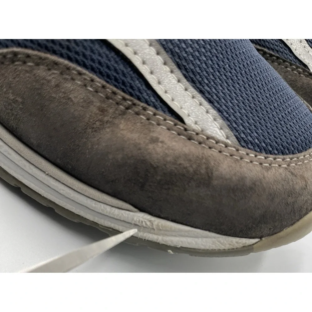 SAS JV Mesh Sneakers Mens‎ 11 Blue Gray Suede Comfort Walking Shoes Hook Loop