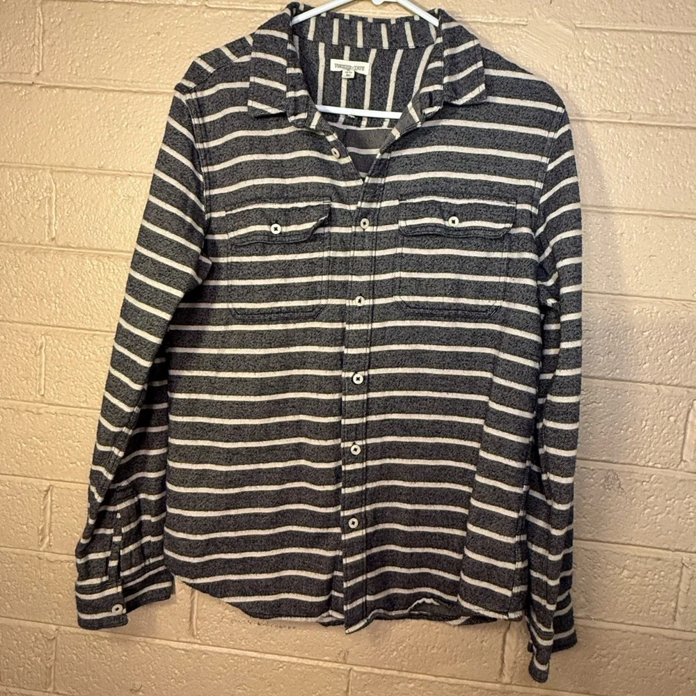 Tucker + Tate black and Cream Striped Shirt