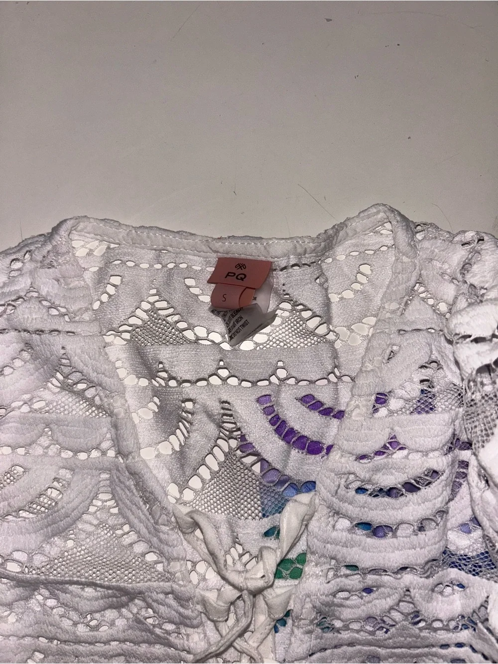 Crochet Lace Cover-Up Jacket - White
