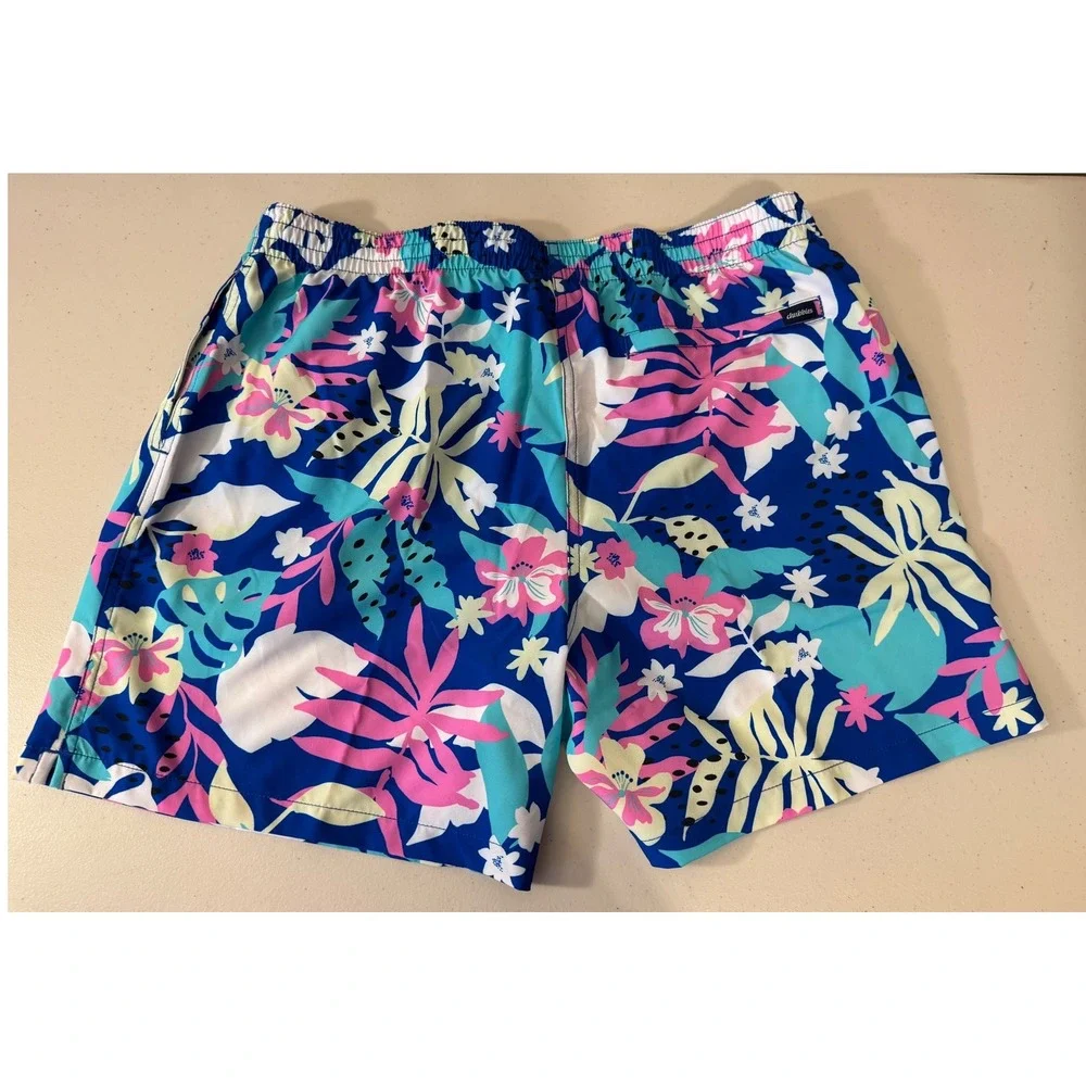 Chubbies Swim Trunks Men XL Blue Floral Surprises 5.5