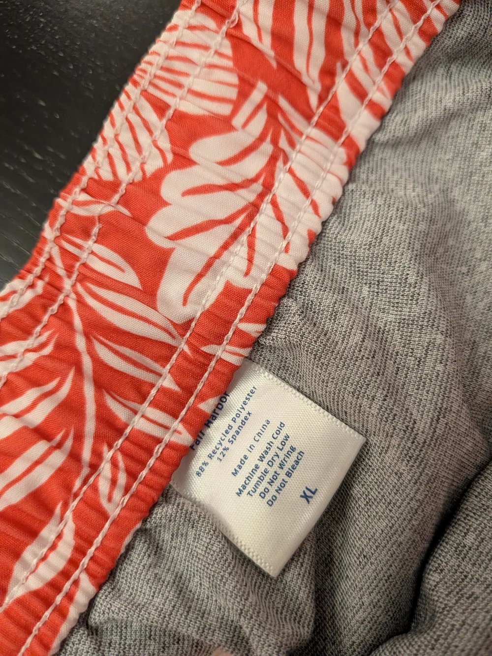 Women's Floral Print Drawstring Shorts - Coral and White