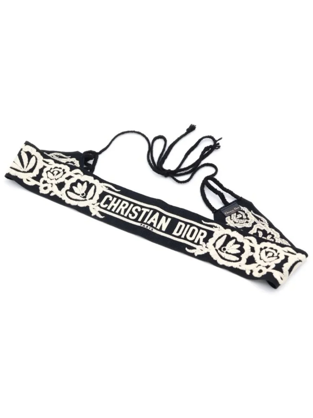 Dior Logo Embroidery Canvas Mexican Flower Belt