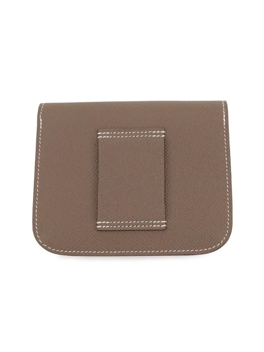 Hermes Wallet Constance Slim Etoupe Silver Epsom