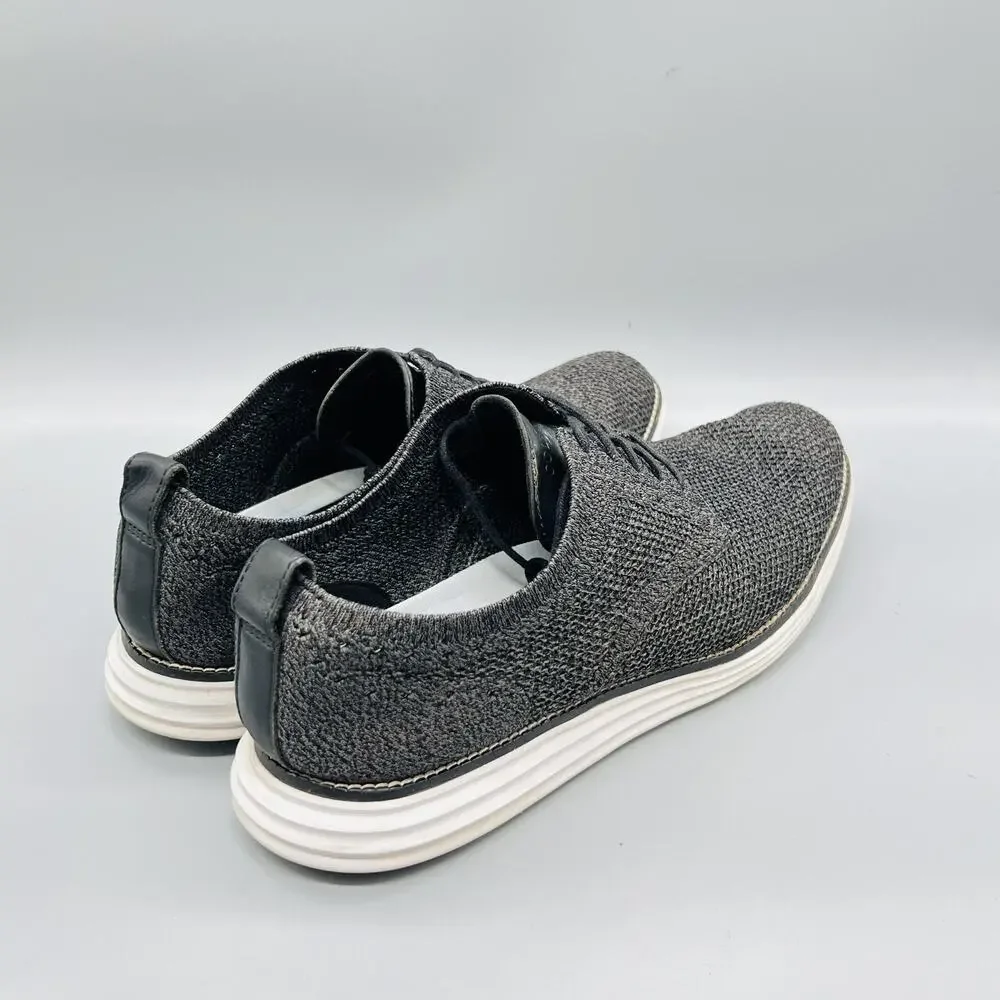 Cole Haan Shoes Mens 12 Gray Knit Lace Up Casual Sneakers Comfort Lightweight