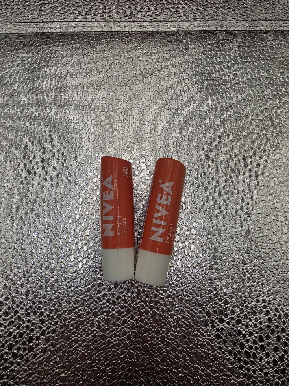 NIVEA Peach Lip Care Balm Duo - Peach Shade. Hard to find. discontinued.