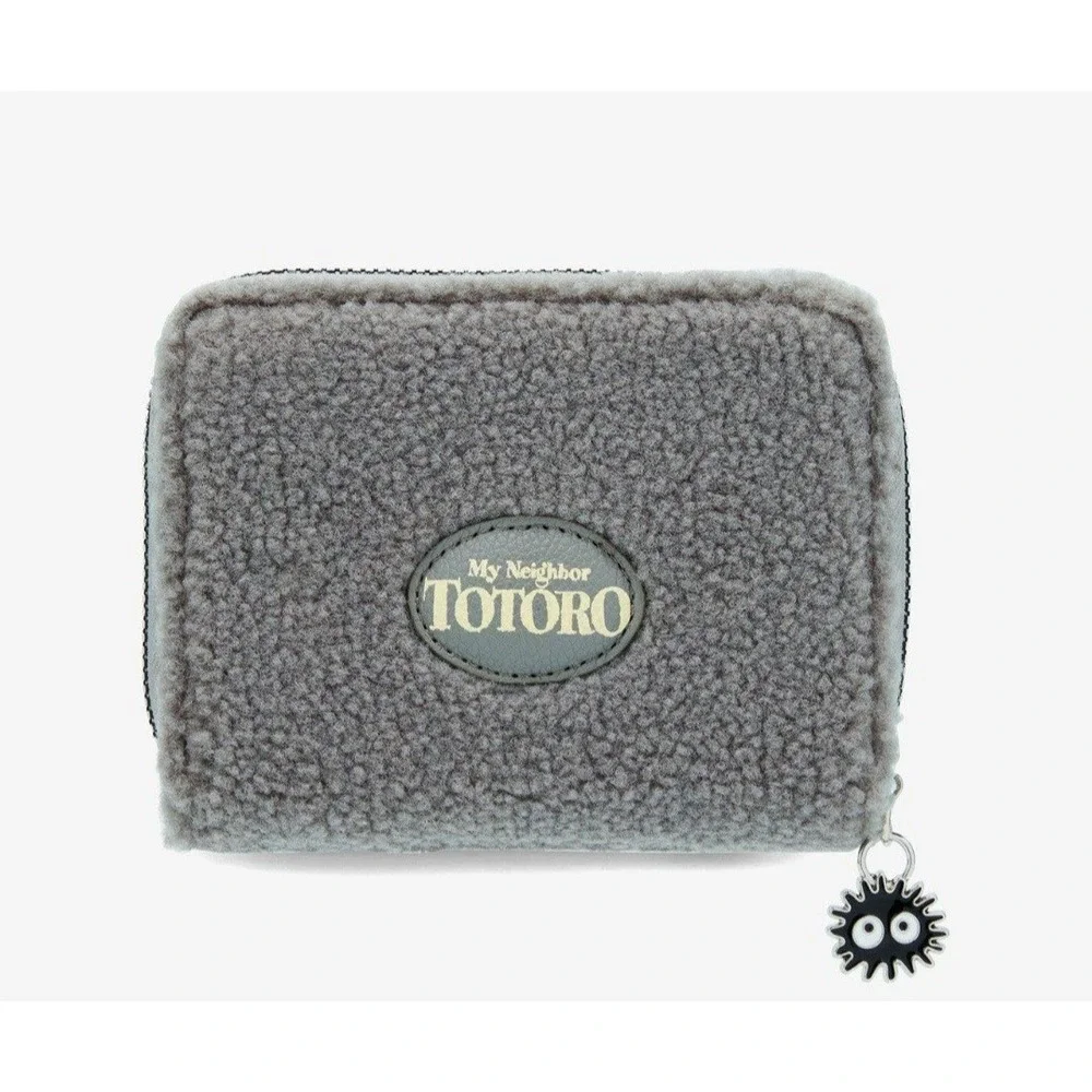 NEW!‎ Studio Ghibli My Neighbor Totoro Gray Sherpa Slouch Backpack & WALLET SET!