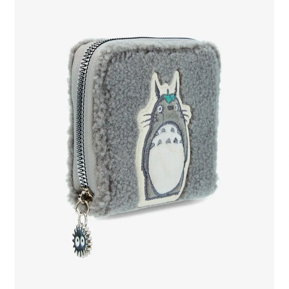 NEW!‎ Studio Ghibli My Neighbor Totoro Gray Sherpa Slouch Backpack & WALLET SET!