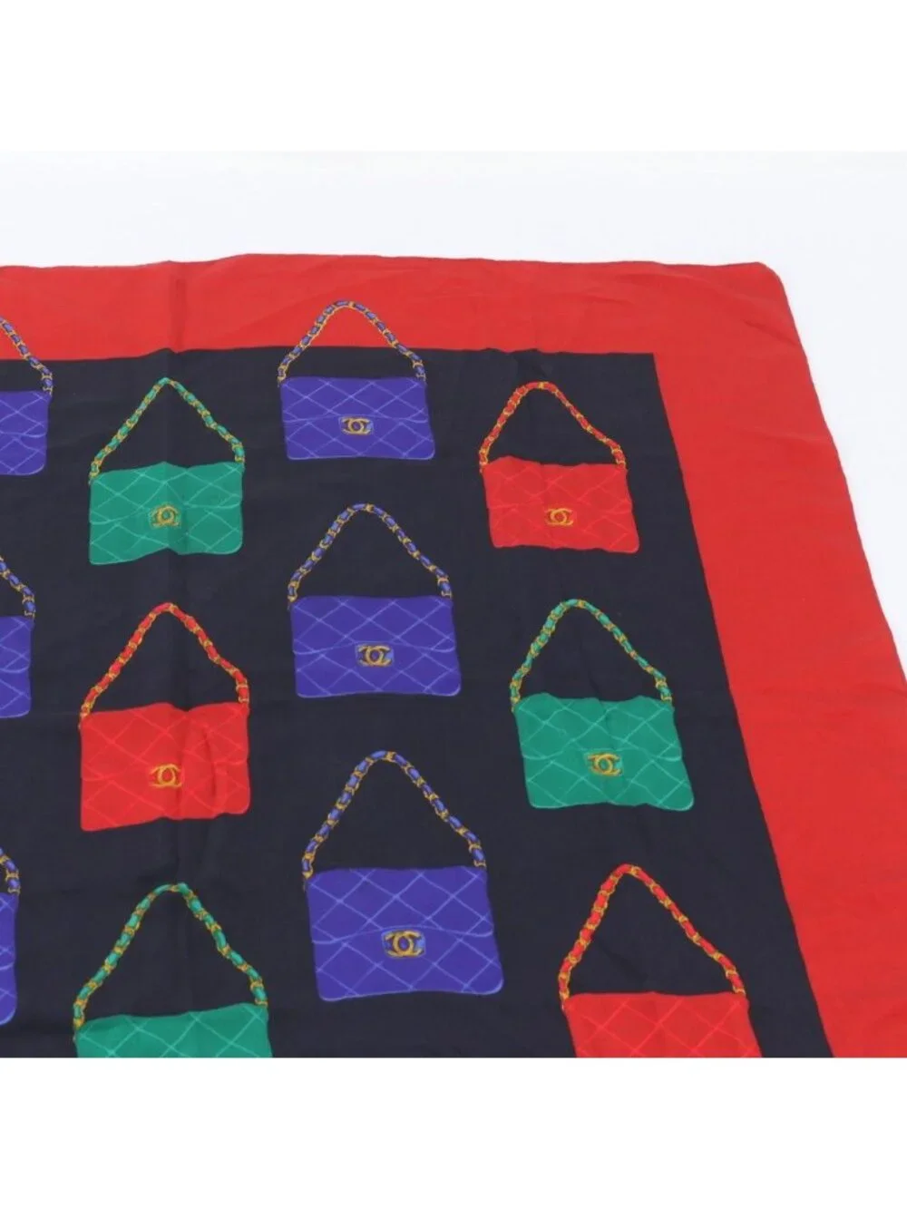 Chanel Quilted Bag Pattern CC Logo Scarf Shawl