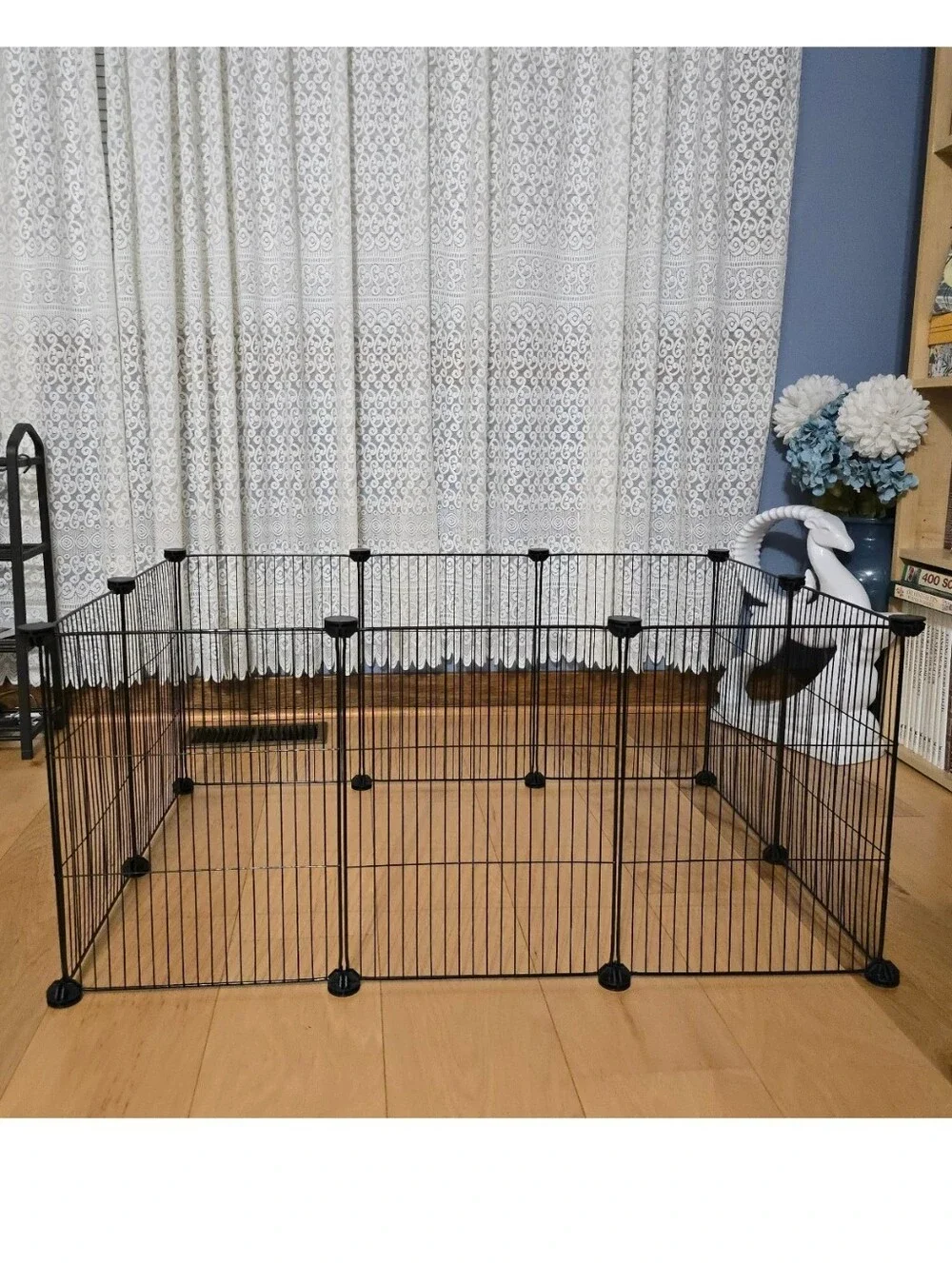 Pet Playpen Metal Wire Yard Fence 10 Panels 20 Connectors Guinea Pig Kitten