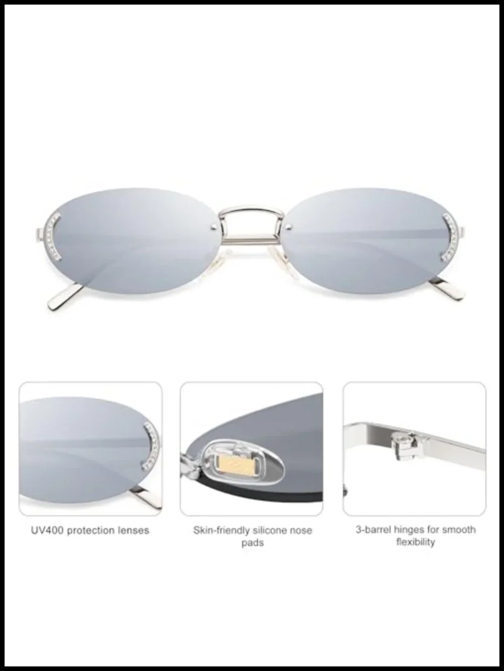 N/A trendy oval