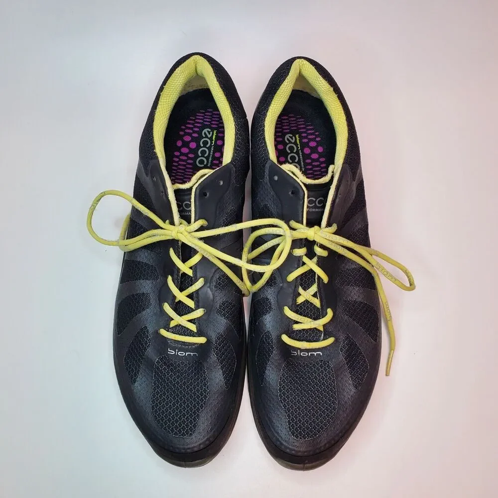 ECCO Biom Natural‎ Motion Running Shoes Black Yellow Mens Size 40 EU