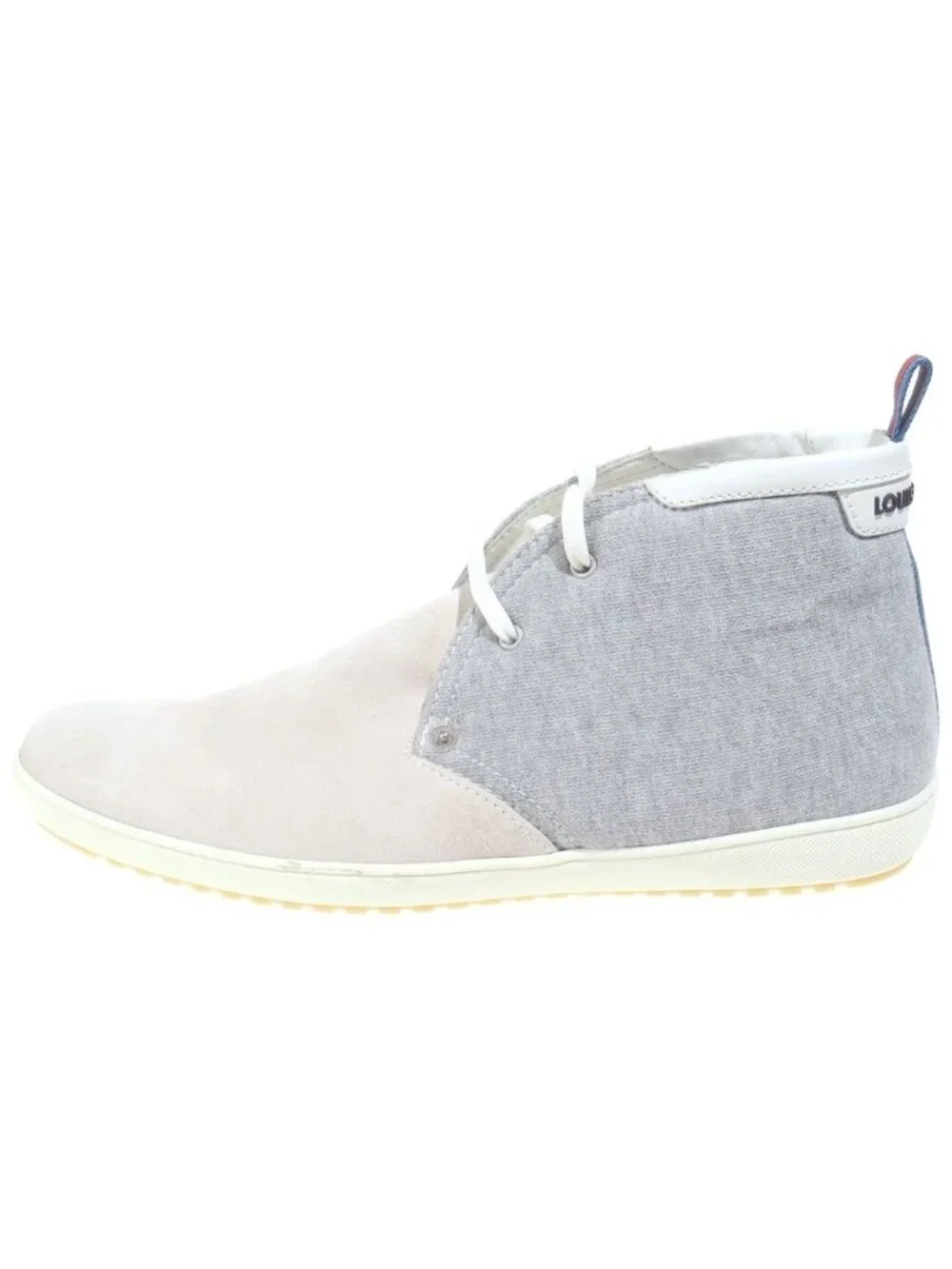 Louis Vuitton Suede Leather High Cut Sneakers Chukka Boots Gray