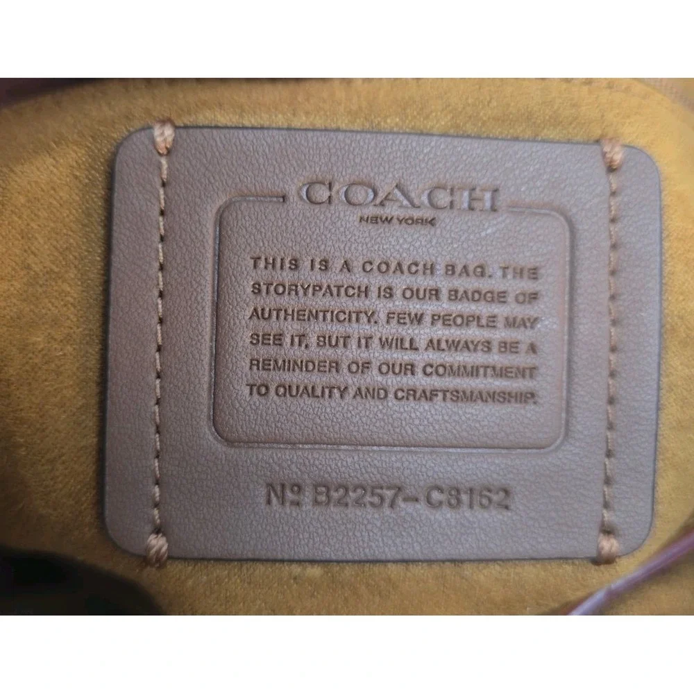 Coach Kleo Backpack in signature chambray w‎ smooth leather details B2257-C8162