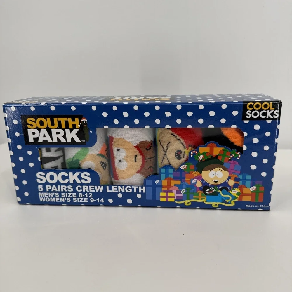Odd Sox South Park 5 Pairs Crew Length Socks‎ Men 8-12 Women 9-14