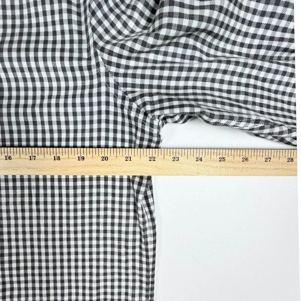 Banana‎ Republic Mens Large Slim Fit Wrinkle Resistant Gingham Button Down Shirt
