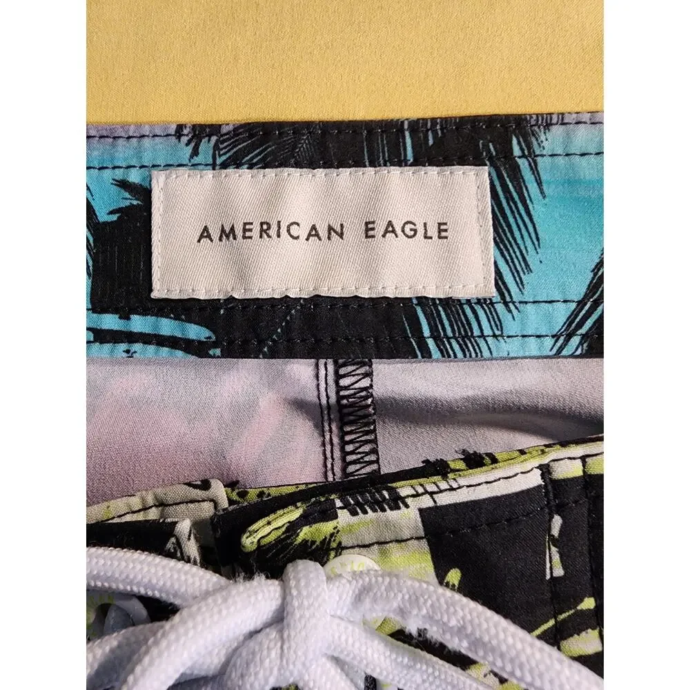 American Eagle Men's Tropical Swimming Board Shorts Swim‎ Trunks S