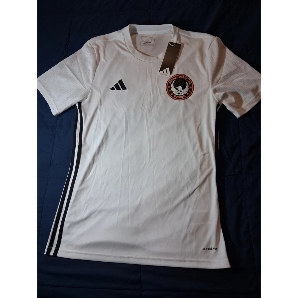 Adidas Training Mens Soccer Jersey Small White‎ Black Authentic NWT