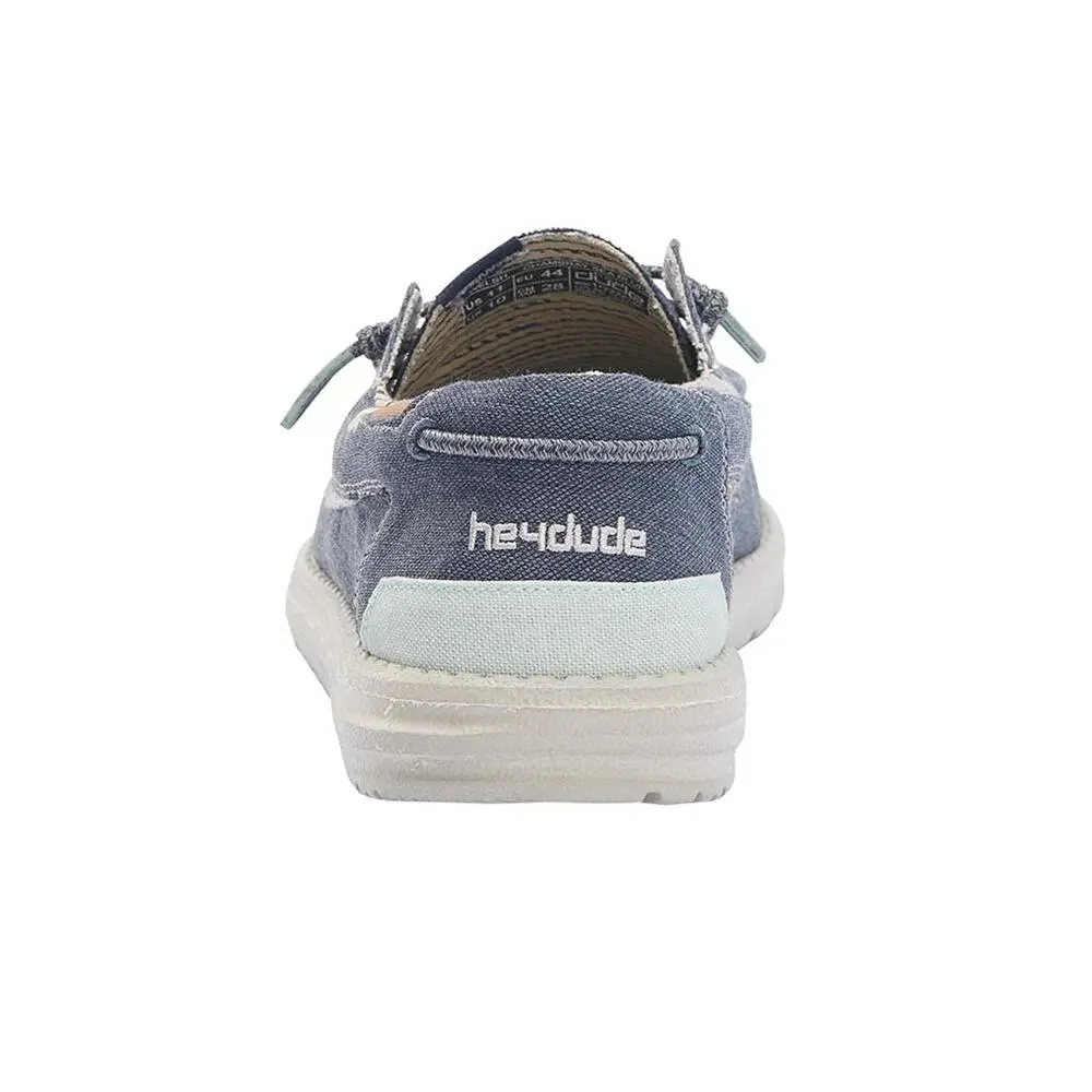 HEYDUDE MEN'S WELSH CHAMBRAY SEA BLUE, SIZE 12 | MEN’S LOAFERS |