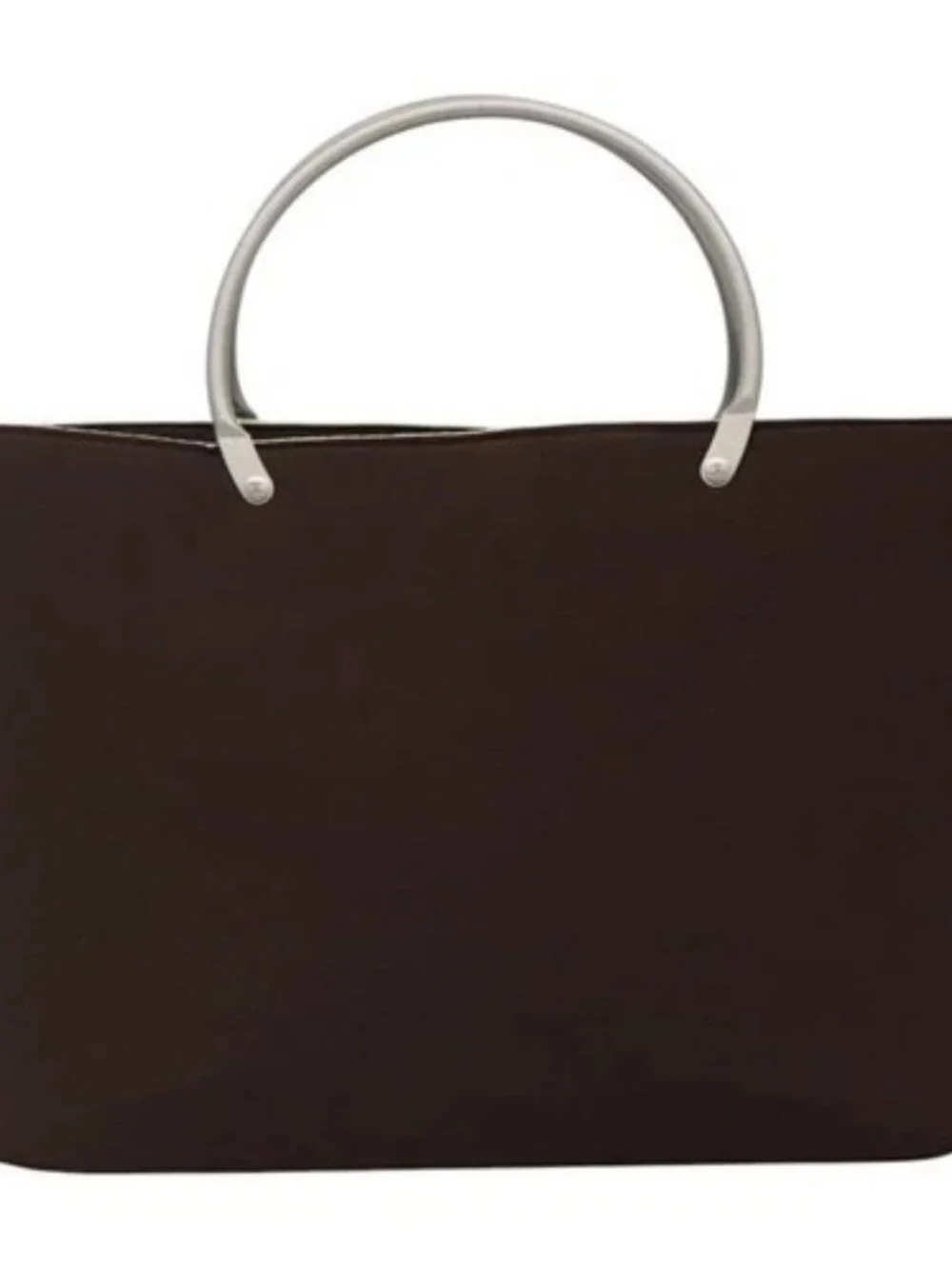 CHANEL Hand Bag Nylon Brown CC Auth bs23545