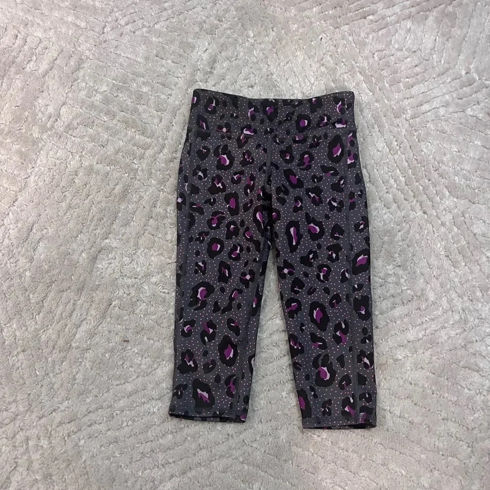Old Navy Active Go-dry Leopard print Girl CapriSize 6 -7 Y