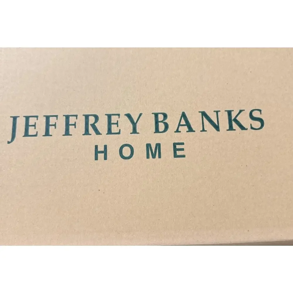 Vintage Jeffrey Banks Home Ornaments Set of 8 Large Plaid Glass Ornaments w/ Box