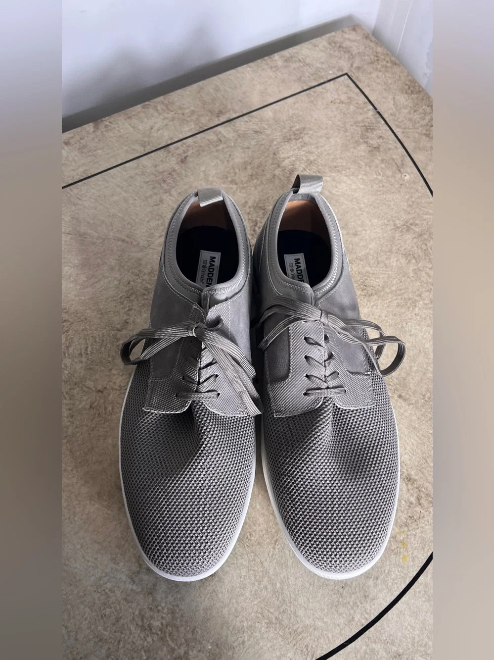 Steve Madden Men's Casual Lace-Up Sneakers in Gray