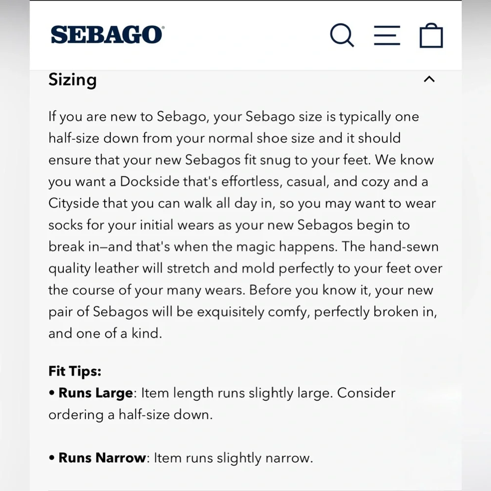 Sebago men’s classic