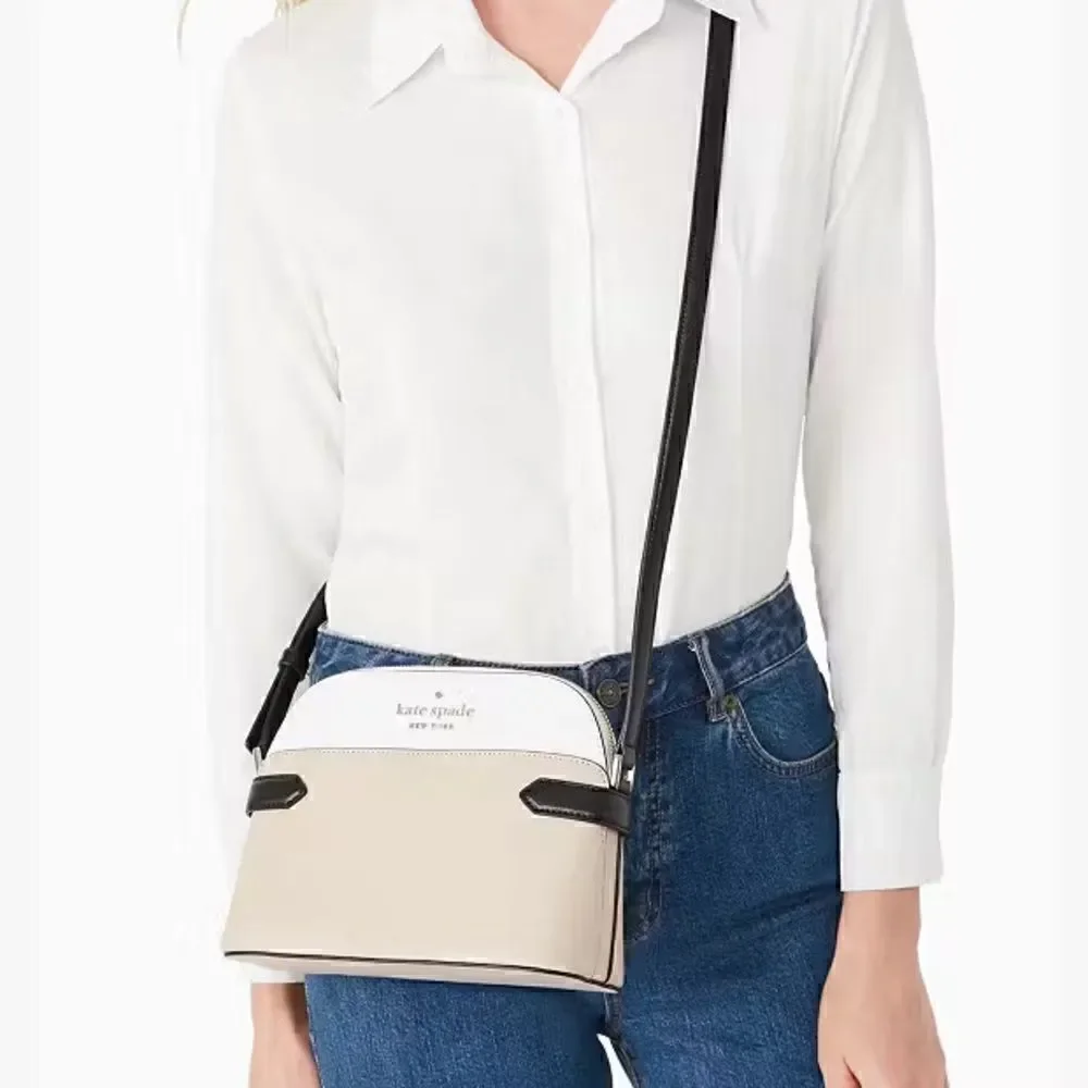 Kate Spade Staci Colorblock DomeCrossbody Bag in Warm Beige Multi