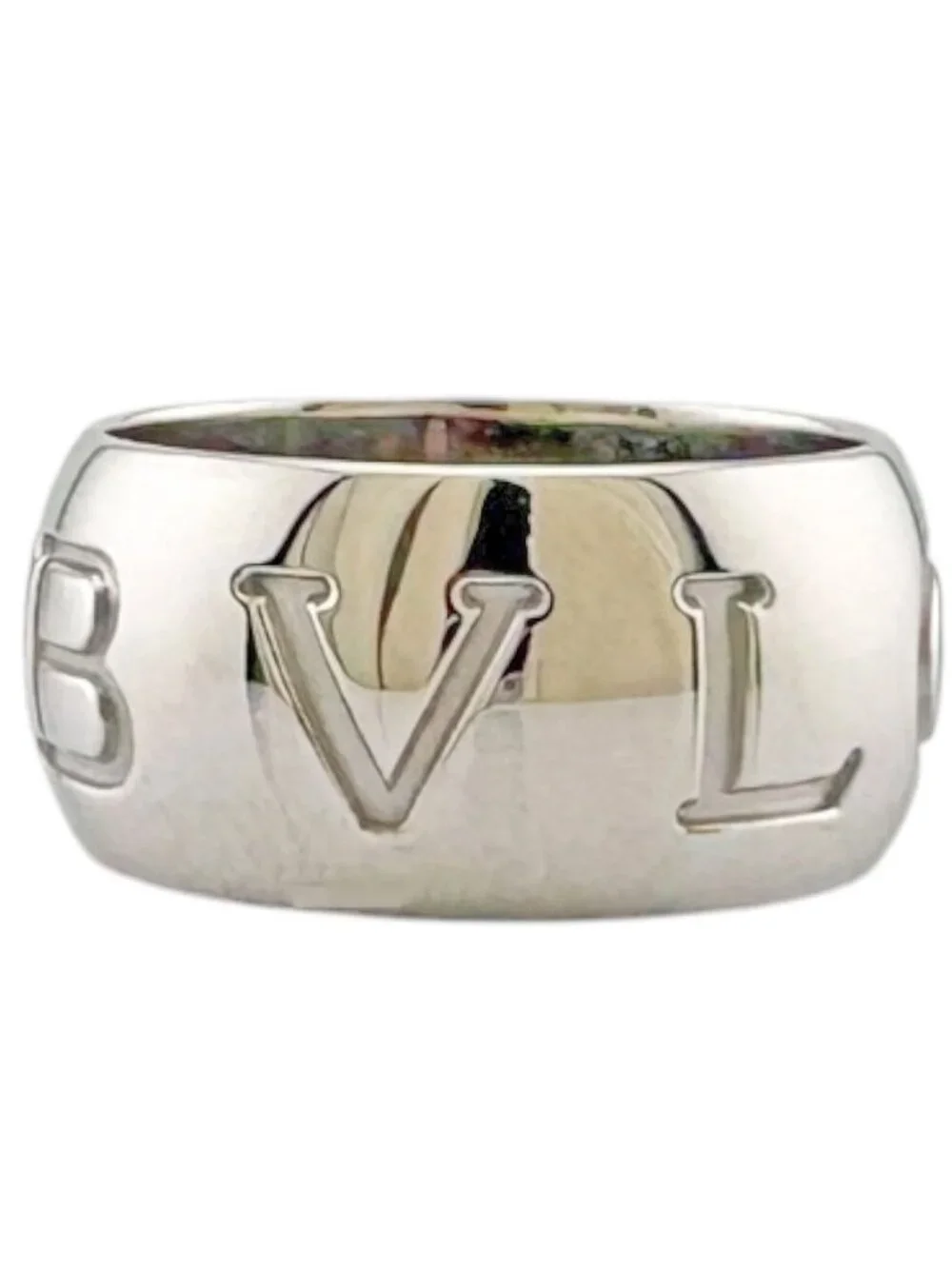 Bvlgari Mono Logo Ring No 14 18k White Gold