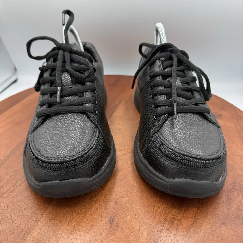 BILLY Work Comfort Low Wide Black Lace Up Zip Up Shoe Sneaker Mens Size 7.5 WIDE