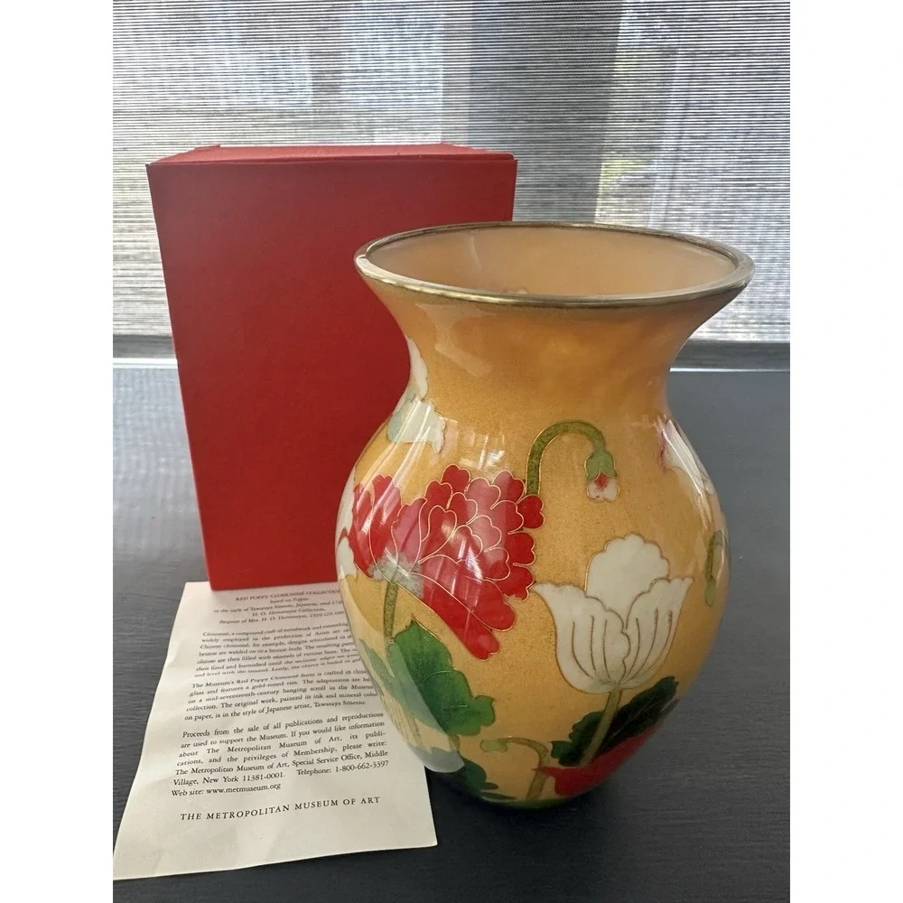 MOMA Red Poppy Cloisonné 7