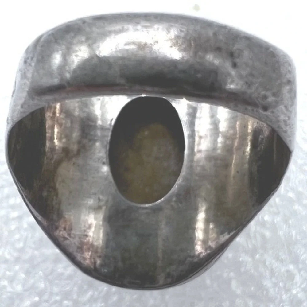 Vtg Sterling Silver 925 Tigers Eye Gemstone Ring Size 7‎ Unisex Artisan Made 10g