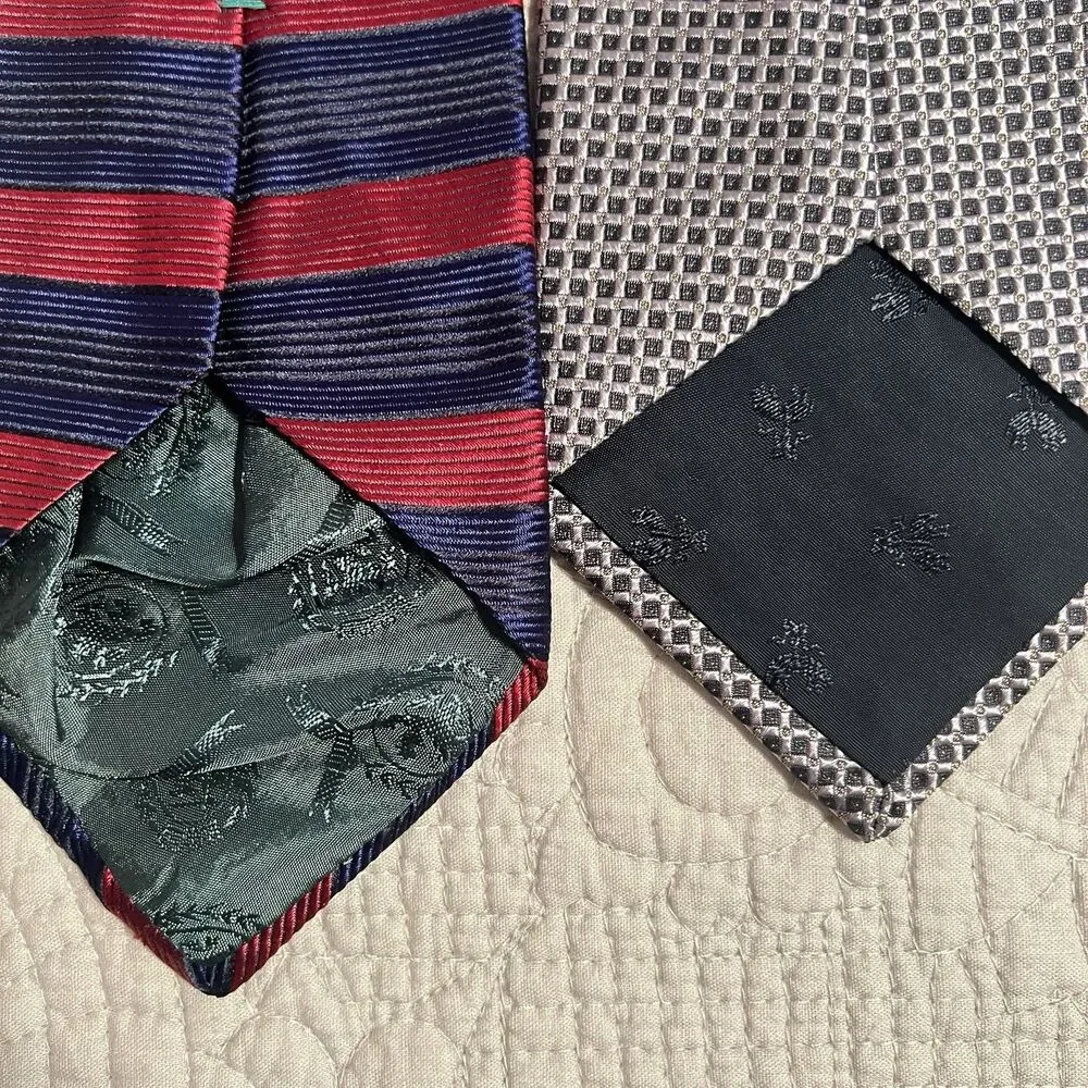 Lot of 2 ties Brooks Bros Hilfiger silk