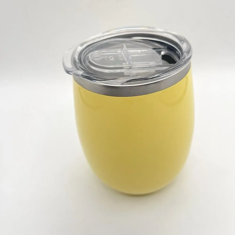 BRUMATE UNCORK'D INSULATED WINE TUMBLER 14OZ WITH LEAKPROOF LID Yellow