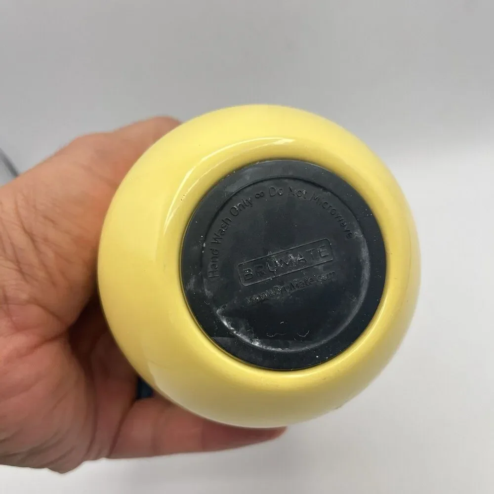 BRUMATE UNCORK'D INSULATED WINE TUMBLER 14OZ WITH LEAKPROOF LID Yellow