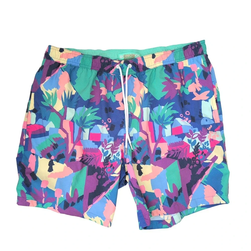 Bonobos Mens Abstract Tropical Swim Trunks 7