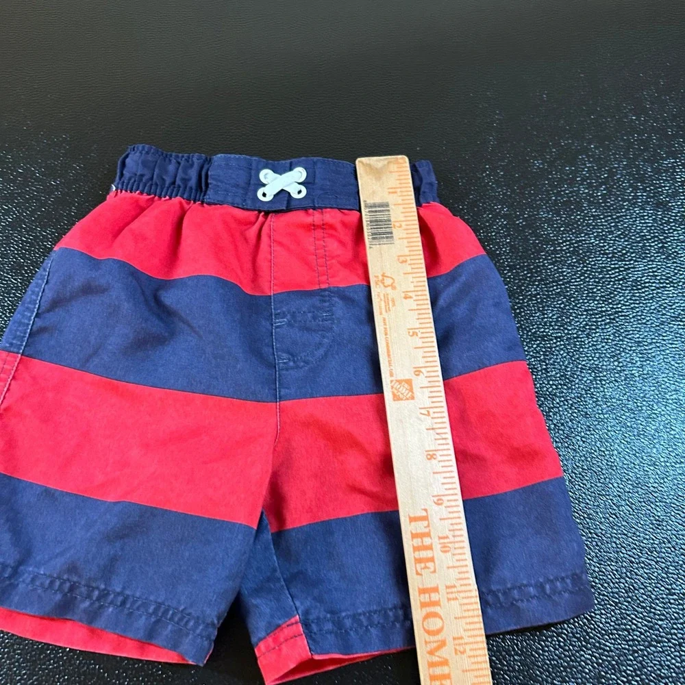 Circo Striped Swim Trunks Elastic Waist Swim‎ Shorts Casual Red Blue Toddler 3T
