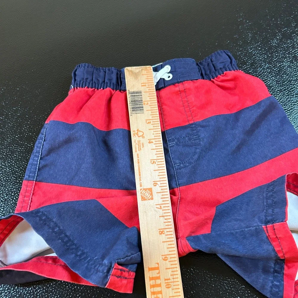Circo Striped Swim Trunks Elastic Waist Swim‎ Shorts Casual Red Blue Toddler 3T