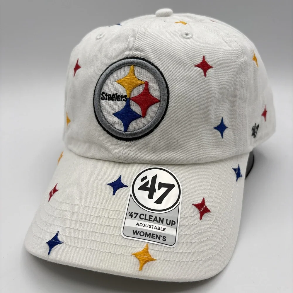 Pittsburgh Steelers 47 Brand Womens Hat Clean Up Strap Back Logo Cap NFL NEW