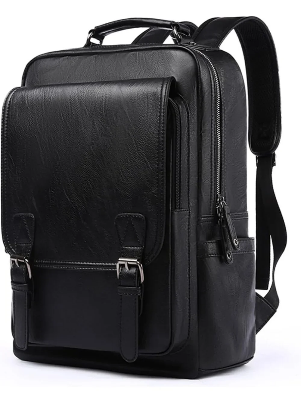Vintage Leather Backpack for 15.6