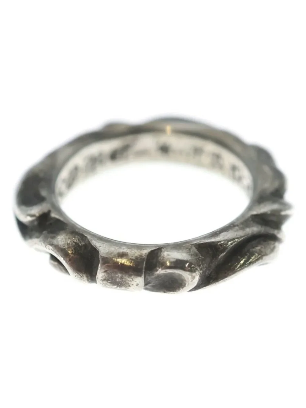 Chrome Hearts Scrl Band Scroll Ring Silver