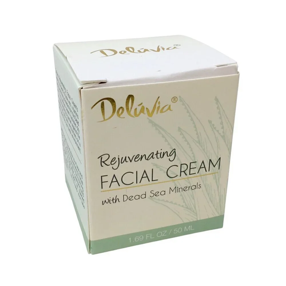 Deluvia Rejuvenating Facial Cream Dead Sea Minerals NIB 1.69 fl oz Aloe Vera